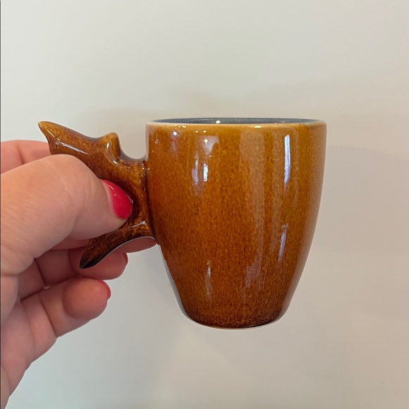 Rustic Brown Antler Handle Mugs Set of 3 - Picture 4 of 5